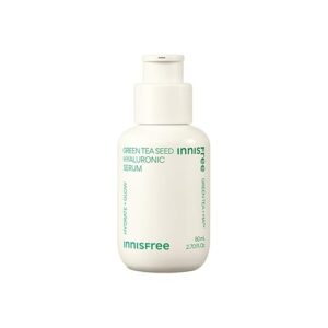 Innisfree Green Tea Hyaluronic Hydrating Serum 80ml for Glowing & Hydrated Skin with Hyaluronic Acid, All skin types, Korean Face Serum